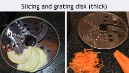 Slicing and grating disk thick